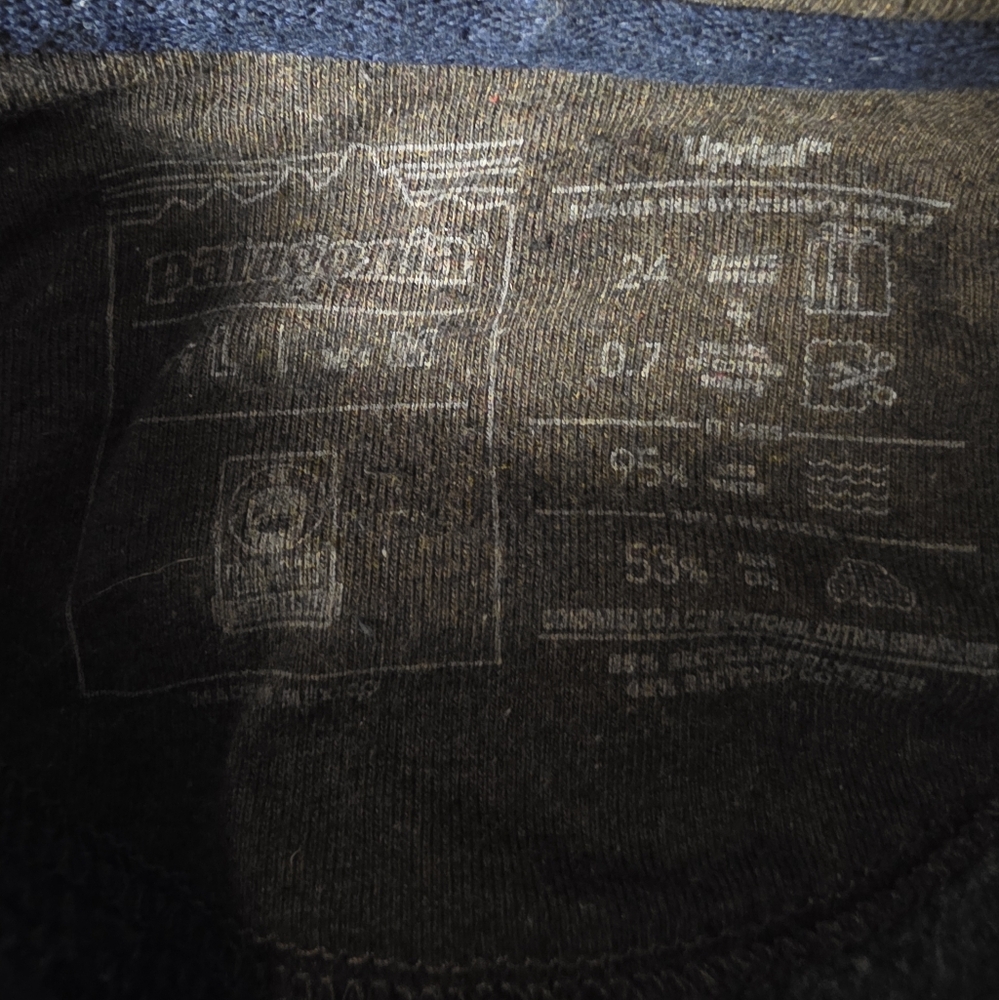 Patagonia Brown Uprisal Ridge Logo Stripe Design Hoodie ~ UNISEX - Picture 8 of 8